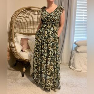 MELLODAY Floral Maxi Dress